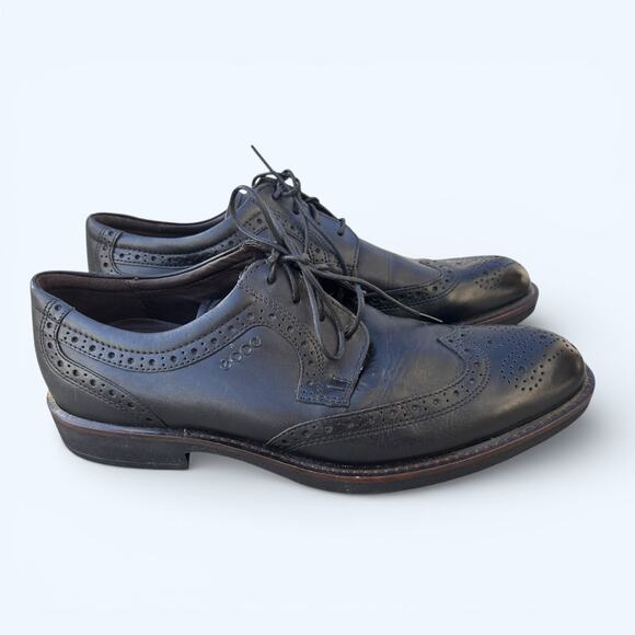 ECCO Black Leather Wingtip Oxford Dress Shoes – Men\'s Size EU 42 Preppy Comfort main image 7